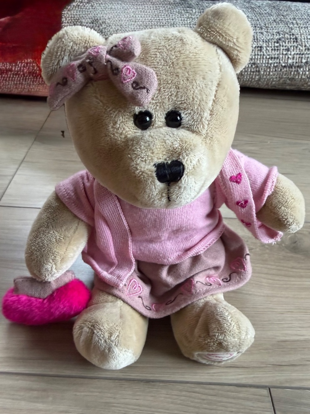 Starbucks Coffee 2007 59th Edition Bearista Bear w/ Handbag Pink Plush Preowned